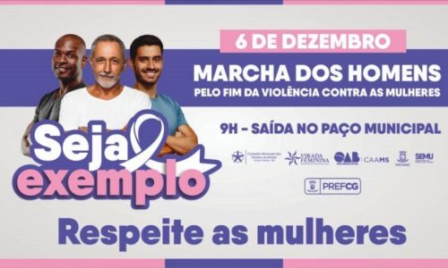 PELA PRIMEIRA VEZ, SEMU PROMOVE ‘MARCHA DE HOMENS’ PELO FIM DA VIOLÊNCIA CONTRA A MULHER