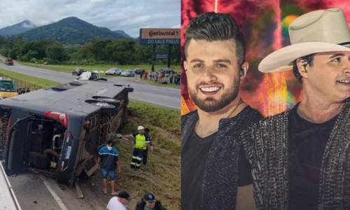 Ônibus de Conrado e Aleksandro sofre acidente em Miracatu; um dos cantores e outros 5 morreram