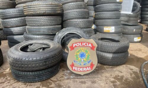Operação em Campo Grande mira grupo especializado na importação ilegal de pneus do Paraguai