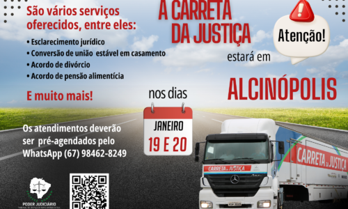 Alcinópolis é o primeiro destino da Carreta da Justiça em 2026