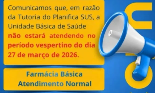 UBS de Figueirão suspende atendimentos à tarde no dia 27 de março