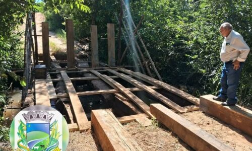 Prefeito Juvenal Consolaro acompanha manutenção de ponte e reforça compromisso com infraestrutura