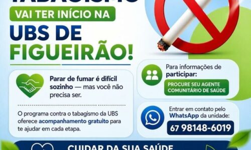 Figueirão lança programa gratuito para ajudar moradores a parar de fumar