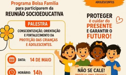 CRAS de Figueirão promove palestra do Maio Laranja para beneficiários do Bolsa Família