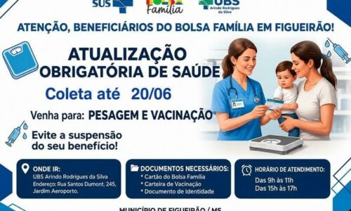 Beneficiários do Bolsa Família devem atualizar pesagem e vacinação em Figueirão