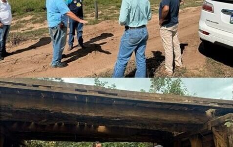 Prefeito Weliton Guimarães acompanha estradas rurais e vistoria obras de ponte em Alcinópolis