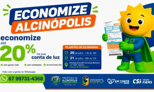 Moradores de Alcinópolis poderão economizar até 20% na conta de energia elétrica