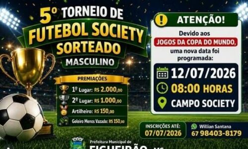 Figueirão adia Torneio de Futebol Society por causa da Copa do Mundo